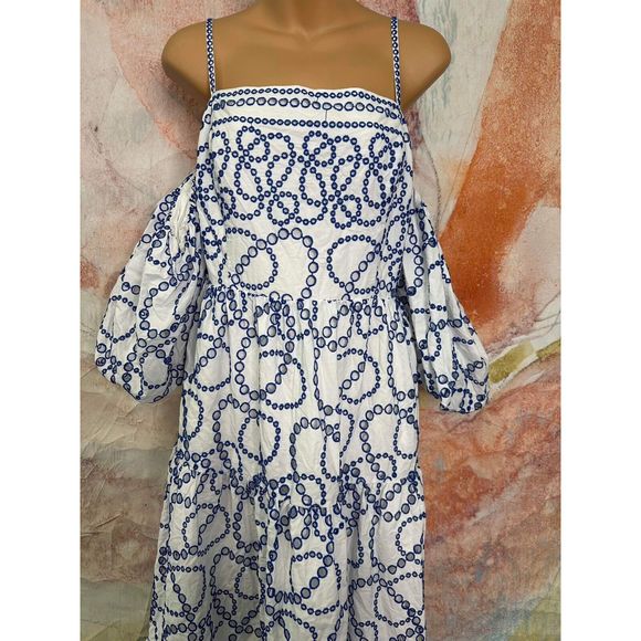 Anthropologie Puff-Sleeve Eyelet Dress - Picture 10 of 12